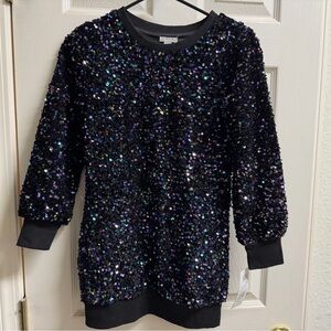 Girl’s Habitual Kid Black Sweater Dress Size 10